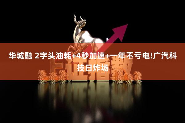 华城融 2字头油耗+4秒加速+一年不亏电!广汽科技日炸场