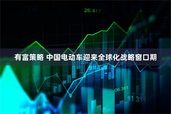有富策略 中国电动车迎来全球化战略窗口期